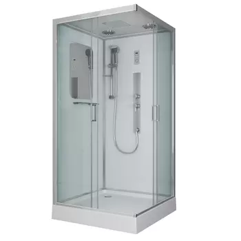 Душевая кабина Niagara Premium NG-6001-01GQ 90x90 поддон низкий, стекло прозрачное, профиль хром