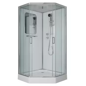 Душевая кабина Niagara Premium NG-6002-01D 100x100 поддон низкий, стекло прозрачное, профиль хром