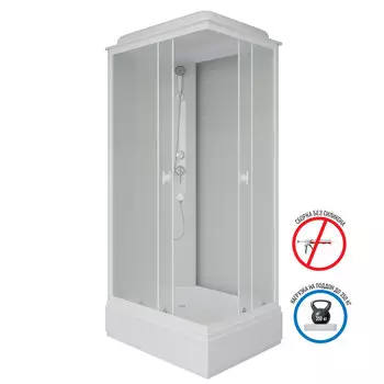 Душевая кабина Niagara Promo 110x80 P110/80/26Q/MT поддон средний, стекло матовое, профиль белый