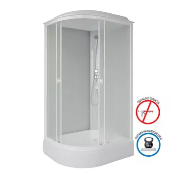 Душевая кабина Niagara Promo 120x80 P120/80/26R/MT поддон средний, стекло матовое, профиль белый