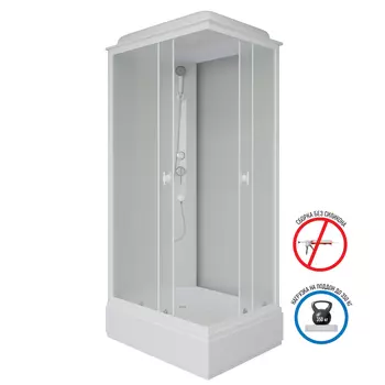 Душевая кабина Niagara Promo 120x90 P120/90/26Q/MT поддон средний, стекло матовое, профиль белый