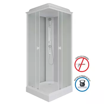 Душевая кабина Niagara Promo 90x90 P90/13Q/MT поддон низкий, стекло матовое, профиль белый