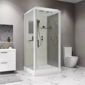 Душевая кабина Niagara Standart 90x90 ST90/15Q стекло прозрачное, профиль белый