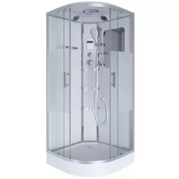 Душевая кабина Niagara Ultra 120x120 NG-3012-01 низкий поддон, стекло прозрачное с полосой, профиль хром