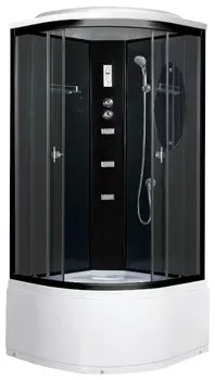 Душевая кабина Niagara Ultra 90x90 NG-211-01N высокий поддон, стекло тонированное, профиль черный