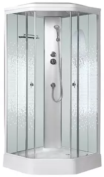 Душевая кабина Niagara Ultra 90x90 NG-2306-01 низкий поддон, стекло мозаика, профиль белый