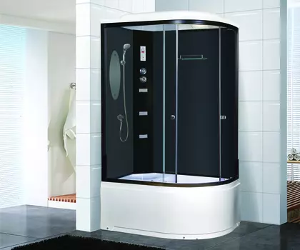 Душевая кабина Niagara Ultra 120x80 NG-214-01LN высокий поддон, стекло тонированное, профиль черный, левая