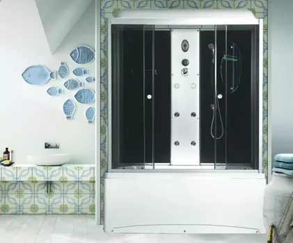 Душевой бокс Niagara Ultra 150x70 NG-5150-01 стекло тонированное, профиль серебро