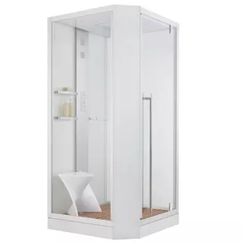 Душевая кабина Orans 100x100 SR-89101RS белый, с паром