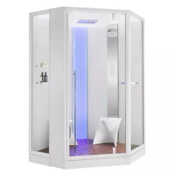 Душевая кабина Orans 130x130 SR-89106S белый, с паром