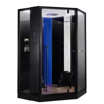 Душевая кабина Orans 130x130 SR-89106S черный, с паром