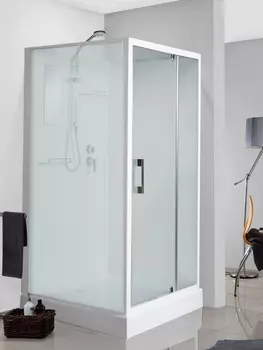 Душевая кабина River 90x90 TANA Б/К 90 MT стекло матовое, профиль белый