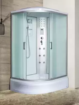 Душевая кабина River Dunay 100/80/24 MT R стекло матовое, профиль хром матовый