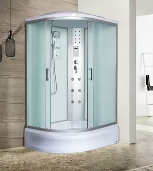 Душевая кабина River Dunay 120/80/24 MT R стекло матовое, профиль хром матовый