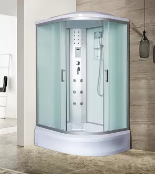 Душевая кабина River Dunay 120/80/24 MT L стекло матовое, профиль хром матовый