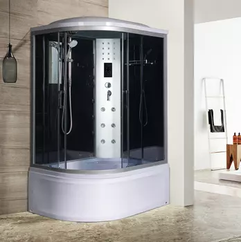 Душевая кабина River Dunay 120/80/44 TH R стекло тонированное, профиль хром матовый