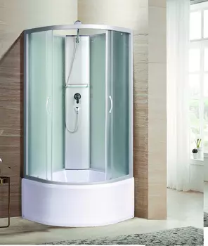 Душевая кабина River Nara Б/К XL 80х80 10000006205 без крыши, стекло матовое, профиль матовый хром