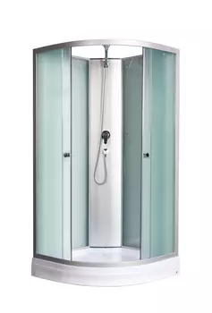 Душевая кабина River Nara Light Б/К XL 90х90 10000006217 без крыши, стекло матовое, профиль матовый хром