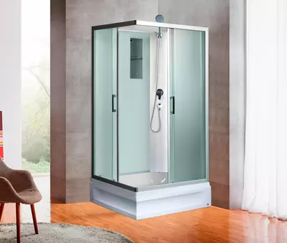 Душевая кабина River QUADRO Б/К 120/80/24 MT стекло матовое, профиль матовый хром