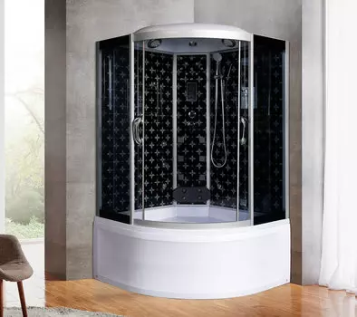 Душевая кабина River Temza 120/120/55 ТН стекло тонированное