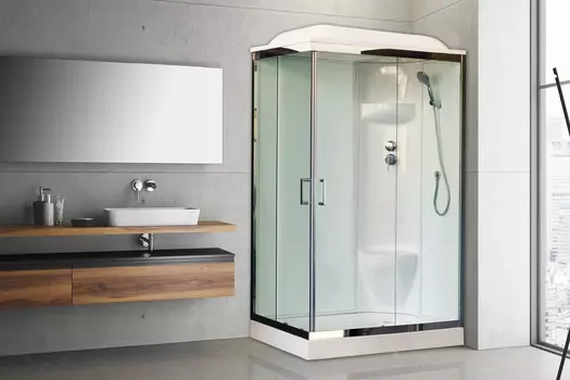 Душевая кабина Royal Bath 120х80 RB 8120HP6-WT-CH R стекло прозрачное, профиль хром