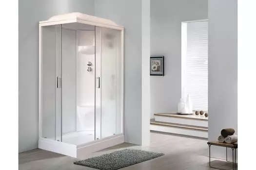 Душевая кабина Royal Bath 120х80 RB 8120HP6-WC R стекло матовое, профиль белый