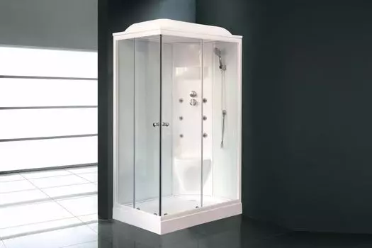 Душевая кабина Royal Bath 120х80 RB 8120HP7-WT R стекло прозрачное, профиль белый