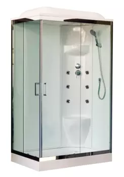 Душевая кабина Royal Bath 120х80 RB 8120HP7-WT-CH R стекло прозрачное, профиль хром