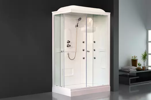 Душевая кабина Royal Bath 120х80 RB 8120HPII R стекло прозрачное, профиль белый