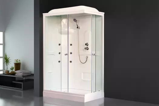 Душевая кабина Royal Bath 120х80 RB 8120HPII L стекло прозрачное, профиль белый