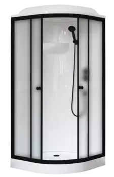 Душевая кабина Royal Bath 90х90 RB 90HK1-M-BL стекло матовое, профиль черный