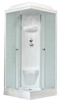 Душевая кабина Royal Bath 90х90 RB 90HP6-WC стекло рифленое, профиль белый