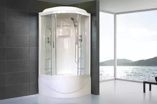 Душевая кабина Royal Bath 90х90 RB 90NRW-T стекло прозрачное, профиль белый