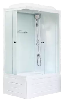Душевая кабина Royal Bath BP 100х80 RB8100BP5-WC-R стекло матовое, профиль белый