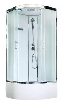 Душевая кабина Royal Bath FATO 100x100 RB100CK-M-CH FATO стекло рифленое, профиль хром