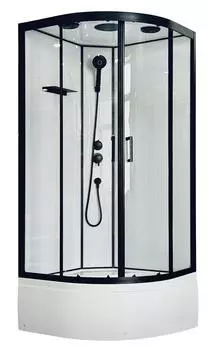 Душевая кабина Royal Bath FATO 100x100 RB100CK-T-BL FATO стекло прозрачное, профиль черный