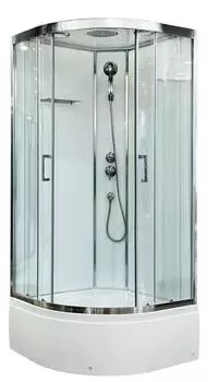 Душевая кабина Royal Bath FATO 100x100 RB100CK-T-CH FATO стекло прозрачное, профиль хром