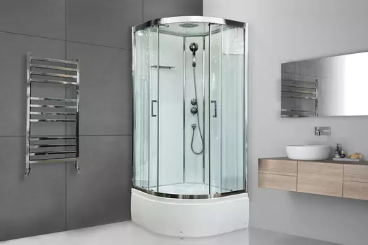 Душевая кабина Royal Bath FATO 90x90 RB90CK-T-CH FATO стекло прозрачное, профиль хром