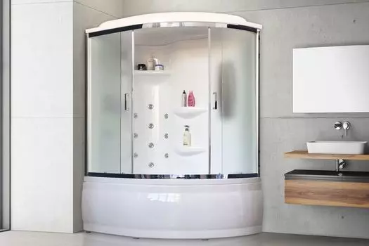 Душевой бокс Royal Bath 150х100 RB150ALP-C-CH-L стекло рифленое, профиль хром