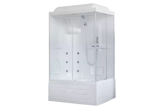 Душевая кабина Royal Bath 100х80 RB8100BP2-T-R стекло прозрачное, профиль белый