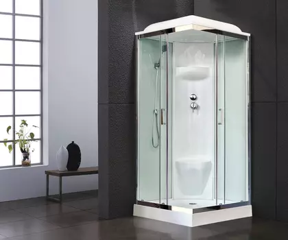 Душевая кабина Royal Bath 80х80 RB 80HP6-WT-CH стекло прозрачное, профиль хром