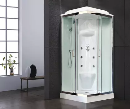 Душевая кабина Royal Bath 80х80 RB 80HP7-WT-CH стекло прозрачное, профиль хром