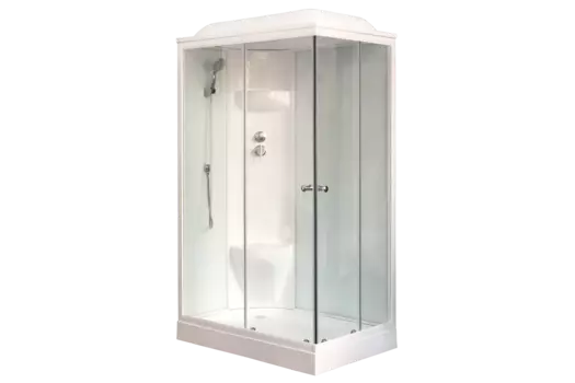 Душевая кабина Royal Bath RB 8120HP6-WT L стекло прозрачное, профиль белый