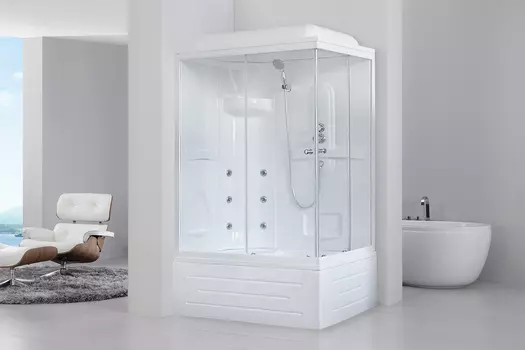 Душевая кабина Royal Bath 120х80 RB 8120ВРII L стекло прозрачное, профиль белый