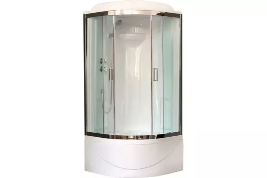 Душевая кабина Royal Bath 90х90 RB 90BK1-T-СН стекло прозрачное, профиль хром