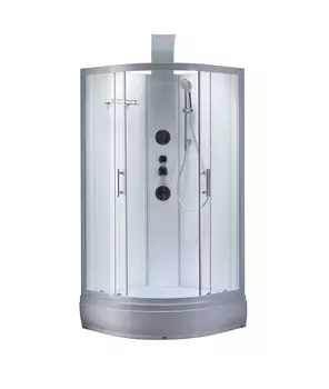 Душевая кабина с гидромассажем Taliente 90х90 TA-99CW без крыши, стекло прозрачное, профиль белый, со средним поддоном