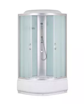 Душевая кабина Taliente 80x80 TA-8080M стекло рифленое, профиль матовый хром, с высоким поддоном