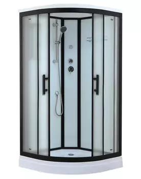 Душевая кабина Timo Standart 100x100 T-6601BF стекло матовое, профиль черный