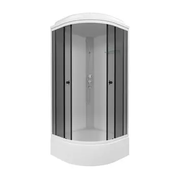 Душевая кабина Тритон Грэй 90x90 Щ0000066463 стекло тонированное, профиль черный