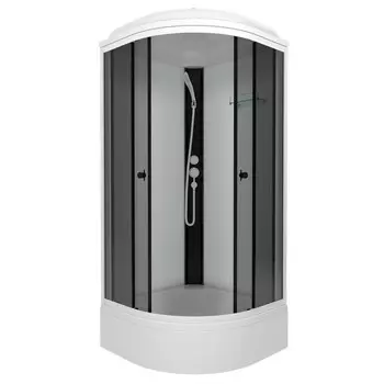 Душевая кабина Тритон Грэй 90x90 Щ0000067301 стекло тонированное, профиль черный